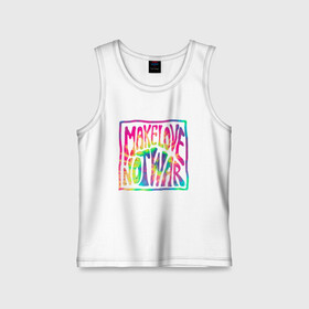 Детская майка хлопок с принтом Make love в городе Новоалтайск,  |  | gradient | make love | not war | pattern | tie dye | градиент | паттерн | тай дай | тие дие | узор | узоры
