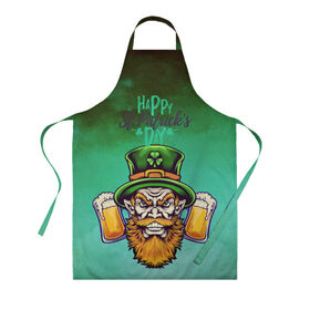 Фартук 3D с принтом Happy Saint Patricks Day в городе Новоалтайск, 100% полиэстер | общий размер — 65 х 85 см, ширина нагрудника — 26 см, горловина — 53 см, длина завязок — 54 см, общий обхват в поясе — 173 см. Принт на завязках и на горловине наносится с двух сторон, на основной части фартука — только с внешней стороны | saint patricks day | арт | графика | март | патрик | святой патрик