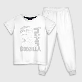 Детская пижама хлопок с принтом GODZILLA в городе Новоалтайск, 100% хлопок |  брюки и футболка прямого кроя, без карманов, на брюках мягкая резинка на поясе и по низу штанин
 | godzilla | дайкайдзю | монстр мутант | мультфильмов | персонажкомиксов | фильмов