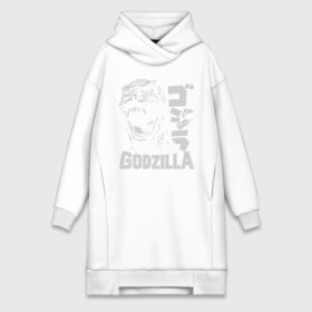 Платье-худи хлопок с принтом GODZILLA в городе Новоалтайск,  |  | godzilla | дайкайдзю | монстр мутант | мультфильмов | персонажкомиксов | фильмов