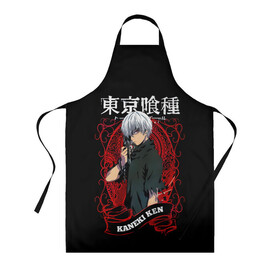 Фартук 3D с принтом Kaneki Ken с красным узором в городе Новоалтайск, 100% полиэстер | общий размер — 65 х 85 см, ширина нагрудника — 26 см, горловина — 53 см, длина завязок — 54 см, общий обхват в поясе — 173 см. Принт на завязках и на горловине наносится с двух сторон, на основной части фартука — только с внешней стороны | anime | kaneki ken | tokyo ghoul | tokyo ghoul: re | аниме | анимэ | гули | джузо сузуя | канеки кен | кузен йошимура | наки | нишики нишио | ре | ренджи йомо | ризе камиширо | токийский гуль | тоука киришима | ута