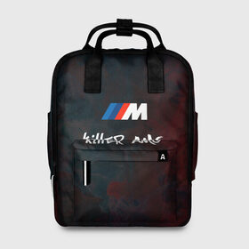 Женский рюкзак 3D с принтом BMW M | AMG Killer в городе Новоалтайск, 100% полиэстер | лямки с регулируемой длиной, сверху ручки, чтобы рюкзак нести как сумку. Основное отделение закрывается на молнию, как и внешний карман. Внутри два дополнительных кармана, один из которых закрывается на молнию. По бокам два дополнительных кармашка, куда поместится маленькая бутылочка
 | Тематика изображения на принте: amg | bmw | killer | m | mercedes | performance | power | амг | баварская | бмв | бмвшник | бумер | дым | м | марка | мерс | мерседес | огни | огонь | полный | привод | сила