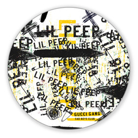Коврик для мышки круглый с принтом LIL PEEP Vintage Graffiti Wall в городе Новоалтайск, резина и полиэстер | круглая форма, изображение наносится на всю лицевую часть | Тематика изображения на принте: baby | bart | bird | cry | cry baby | cry dead smile | crybaby | gucci gang | lil peep | lil prince | logobombing | love | pattern | pink | граффити | гуччи | зарубежная музыка | лил пип | логобомбинг | любовь | маленький принц | малыш | патт