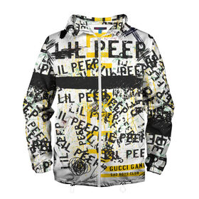 Мужская ветровка 3D с принтом LIL PEEP Vintage Graffiti Wall в городе Новоалтайск, 100% полиэстер | подол и капюшон оформлены резинкой с фиксаторами, два кармана без застежек по бокам, один потайной карман на груди | baby | bart | bird | cry | cry baby | cry dead smile | crybaby | gucci gang | lil peep | lil prince | logobombing | love | pattern | pink | граффити | гуччи | зарубежная музыка | лил пип | логобомбинг | любовь | маленький принц | малыш | патт