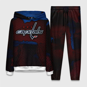 Женский костюм 3D (с толстовкой) с принтом WASHINGTON CAPITALS в городе Новоалтайск,  |  | capitals | hockey | ice | kuznetsov | nhl | ovechkin | ovi | sport | team | uniform | вашингтон | зима | кубок | кузнецов | кэпиталз | лед | нхл | овечкин | спорт | стэнли | хоккей | шайбу