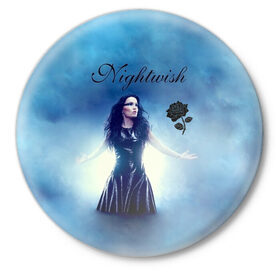 Значок с принтом Nightwish в городе Новоалтайск,  металл | круглая форма, металлическая застежка в виде булавки | gothic | metall | nightwish | rock | tarja turunen | готические | логотипы рок групп | метал | музыка | найтвиш | рок группы | рокерские | симфоник метал | тарья турунен | черная роза