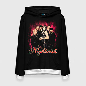 Женская толстовка 3D с принтом Nightwish в городе Новоалтайск, 100% полиэстер  | двухслойный капюшон со шнурком для регулировки, мягкие манжеты на рукавах и по низу толстовки, спереди карман-кенгуру с мягким внутренним слоем. | gothic | metall | nightwish | rock | tarja turunen | готические | логотипы рок групп | метал | музыка | найтвиш | рок группы | рокерские | симфоник метал | тарья турунен
