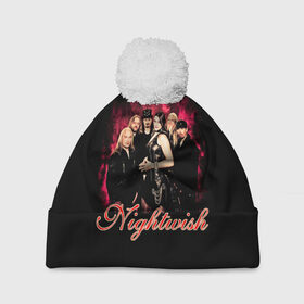 Шапка 3D c помпоном с принтом Nightwish в городе Новоалтайск, 100% полиэстер | универсальный размер, печать по всей поверхности изделия | gothic | metall | nightwish | rock | tarja turunen | готические | логотипы рок групп | метал | музыка | найтвиш | рок группы | рокерские | симфоник метал | тарья турунен