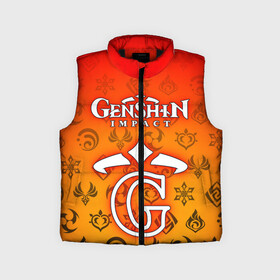 Детский жилет утепленный 3D с принтом GENSHIN IMPACT в городе Новоалтайск,  |  | game | genshin impact | genshin impact 2020 | аниме. | геншин импакт | геншин импакт карта | игра