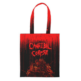 Шоппер 3D с принтом CANNIBAL CORPSE в городе Новоалтайск, 100% полиэстер | Плотность: 200 г/м2; Размер: 34×35 см; Высота лямок: 30 см | blood | cannibal corpse | death metal | grunge | hardcore | music | punk | rock | usa | группа | канибал | кровь | метал | музыка | рок | сша | труп
