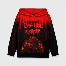 Детская толстовка 3D с принтом CANNIBAL CORPSE в городе Новоалтайск, 100% полиэстер | двухслойный капюшон со шнурком для регулировки, мягкие манжеты на рукавах и по низу толстовки, спереди карман-кенгуру с мягким внутренним слоем | blood | cannibal corpse | death metal | grunge | hardcore | music | punk | rock | usa | группа | канибал | кровь | метал | музыка | рок | сша | труп