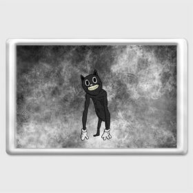 Магнит 45*70 с принтом Cartoon cat в городе Новоалтайск, Пластик | Размер: 78*52 мм; Размер печати: 70*45 | cartoon cat | crazy | horror | kitty | monster | безумный | враг | животные | зверь | злодей | злой кот | зубы | картун кэт | киска | кот | кошак | монстр | мультяшный кот | оскал | персонаж | страшилки | сумасшедший