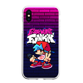 Чехол для iPhone XS Max матовый с принтом FRIDAY NIGHT FUNKIN в городе Новоалтайск, Силикон | Область печати: задняя сторона чехла, без боковых панелей | friday night funkin | game | whitty | батл | графити | игра | музыка | пятницу вечером. | фридей найт фанкин