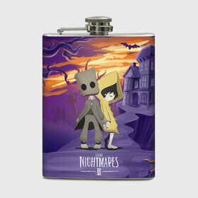 Фляга с принтом Little Nightmares 2 в городе Новоалтайск, металлический корпус | емкость 0,22 л, размер 125 х 94 мм. Виниловая наклейка запечатывается полностью | little nightmares | страшилка | страшная игра | ужас | хоррор