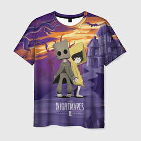 Мужская футболка 3D с принтом Little Nightmares 2 в городе Новоалтайск, 100% полиэфир | прямой крой, круглый вырез горловины, длина до линии бедер | little nightmares | страшилка | страшная игра | ужас | хоррор