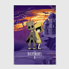 Постер с принтом Little Nightmares 2 в городе Новоалтайск, 100% бумага
 | бумага, плотность 150 мг. Матовая, но за счет высокого коэффициента гладкости имеет небольшой блеск и дает на свету блики, но в отличии от глянцевой бумаги не покрыта лаком | little nightmares | страшилка | страшная игра | ужас | хоррор