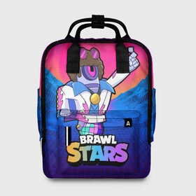 Женский рюкзак 3D с принтом STU DISCO СТУ Brawl Stars в городе Новоалтайск, 100% полиэстер | лямки с регулируемой длиной, сверху ручки, чтобы рюкзак нести как сумку. Основное отделение закрывается на молнию, как и внешний карман. Внутри два дополнительных кармана, один из которых закрывается на молнию. По бокам два дополнительных кармашка, куда поместится маленькая бутылочка
 | brawl | brawl stars | brawlstars | brawl_stars | jessie | бравл | бравлер stu | бравлстарс | гонщик | каскадер | сту