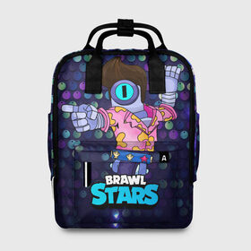Женский рюкзак 3D с принтом STU СТУ Brawl Stars в городе Новоалтайск, 100% полиэстер | лямки с регулируемой длиной, сверху ручки, чтобы рюкзак нести как сумку. Основное отделение закрывается на молнию, как и внешний карман. Внутри два дополнительных кармана, один из которых закрывается на молнию. По бокам два дополнительных кармашка, куда поместится маленькая бутылочка
 | brawl | brawl stars | brawlstars | brawl_stars | jessie | бравл | бравлер stu | бравлстарс | гонщик | каскадер | сту