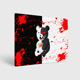 Холст прямоугольный с принтом MONOKUMA  МОНОКУМА в городе Новоалтайск, 100% ПВХ |  | anime | danganronpa | enoshima | junko | monokuma | аниме | джунко | игра | манга | медведь | монокума | робот медведь | эношима