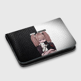Картхолдер с принтом с принтом MONOKUMA  JUNKO в городе Новоалтайск, натуральная матовая кожа | размер 7,3 х 10 см; кардхолдер имеет 4 кармана для карт; | Тематика изображения на принте: anime | danganronpa | enoshima | junko | monokuma | аниме | джунко | игра | манга | медведь | монокума | робот медведь | эношима