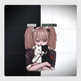 Магнитный плакат 3Х3 с принтом MONOKUMA  JUNKO в городе Новоалтайск, Полимерный материал с магнитным слоем | 9 деталей размером 9*9 см | anime | danganronpa | enoshima | junko | monokuma | аниме | джунко | игра | манга | медведь | монокума | робот медведь | эношима