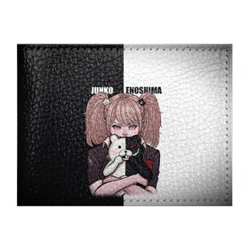 Обложка для студенческого билета с принтом MONOKUMA  JUNKO в городе Новоалтайск, натуральная кожа | Размер: 11*8 см; Печать на всей внешней стороне | anime | danganronpa | enoshima | junko | monokuma | аниме | джунко | игра | манга | медведь | монокума | робот медведь | эношима