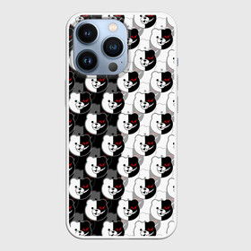 Чехол для iPhone 13 Pro с принтом MONOKUMA  МОНОКУМА PATTERN в городе Новоалтайск,  |  | Тематика изображения на принте: anime | danganronpa | enoshima | junko | monokuma | аниме | джунко | игра | манга | медведь | монокума | робот медведь | эношима