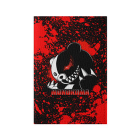 Обложка для паспорта матовая кожа с принтом MONOKUMA  МОНОКУМА BLOOD в городе Новоалтайск, натуральная матовая кожа | размер 19,3 х 13,7 см; прозрачные пластиковые крепления | anime | danganronpa | enoshima | junko | monokuma | аниме | джунко | игра | кровь | манга | медведь | монокума | робот медведь | эношима
