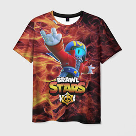 Мужская футболка 3D с принтом Brawl Stars - Stu в городе Новоалтайск, 100% полиэфир | прямой крой, круглый вырез горловины, длина до линии бедер | brawl | brawl ruffs | brawl stars | brawler | colonel ruffs | leon | new brawler | ruffs | ruffus | starrforce | stu | superstar | бравл | бравл старс | бравлер | гавс | гонщик | леон | руффс | сту | сту   каскадёр | сту суперзвезда | 