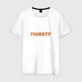 Мужская футболка хлопок THIRSTY Жаждущий: в городе Новоалтайск, 100% хлопок | прямой крой, круглый вырез горловины, длина до линии бедер, слегка спущенное плечо. | comics | desire | desirous | emulous | english | hungry | leoparn | panting | pop art | zealous | английский язык | голод | голодный | жажда | жаждет | жажду | желание | желающий | иссохший | комикс | леопард | поп арт | рьяный | слово | тек