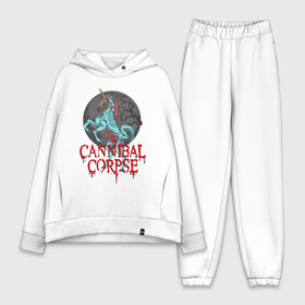 Женский костюм хлопок Oversize с принтом Cannibal Corpse | Труп Каннибала (Z) в городе Новоалтайск,  |  | cannibal | cannibal corpse | corpse | death metal | deathgrind | алекс уэбстер | брутальный дэт метал | дэт метал | дэтграйнд | пол мазуркевич | роб барретт | труп каннибала