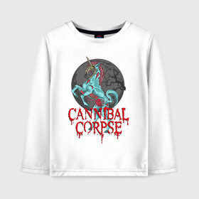 Детский лонгслив хлопок с принтом Cannibal Corpse | Труп Каннибала (Z) в городе Новоалтайск, 100% хлопок | круглый вырез горловины, полуприлегающий силуэт, длина до линии бедер | cannibal | cannibal corpse | corpse | death metal | deathgrind | алекс уэбстер | брутальный дэт метал | дэт метал | дэтграйнд | пол мазуркевич | роб барретт | труп каннибала