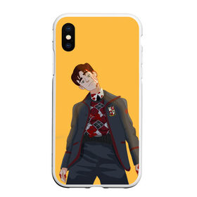 Чехол для iPhone XS Max матовый с принтом Bloody Five в городе Новоалтайск, Силикон | Область печати: задняя сторона чехла, без боковых панелей | Тематика изображения на принте: umbrella academy | академия амбрелла | клаус харгривз | номер пять | роберт шиэн