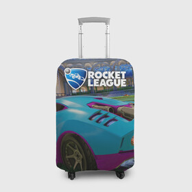 Чехол для чемодана 3D с принтом Rocket League в городе Новоалтайск, 86% полиэфир, 14% спандекс | двустороннее нанесение принта, прорези для ручек и колес | cars | game | games | rocket league | гонка | гонки | машина | машины | рокет лига