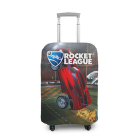 Чехол для чемодана 3D с принтом Rocket League в городе Новоалтайск, 86% полиэфир, 14% спандекс | двустороннее нанесение принта, прорези для ручек и колес | cars | game | games | rocket league | гонка | гонки | машина | машины | рокет лига