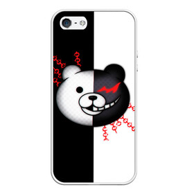 Чехол для iPhone 5/5S матовый с принтом monokuma и епи в городе Новоалтайск, Силикон | Область печати: задняя сторона чехла, без боковых панелей | anime | danganronpa | enoshima | junko | monokuma | аниме | джунко | игра | манга | медведь | монокума | робот медведь | эношима