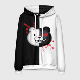 Мужская толстовка 3D с принтом monokuma и епи в городе Новоалтайск, 100% полиэстер | двухслойный капюшон со шнурком для регулировки, мягкие манжеты на рукавах и по низу толстовки, спереди карман-кенгуру с мягким внутренним слоем. | anime | danganronpa | enoshima | junko | monokuma | аниме | джунко | игра | манга | медведь | монокума | робот медведь | эношима