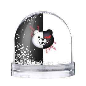 Снежный шар с принтом MONOKUMA  МОНОКУМА в городе Новоалтайск, Пластик | Изображение внутри шара печатается на глянцевой фотобумаге с двух сторон | anime | danganronpa | enoshima | junko | monokuma | аниме | джунко | игра | манга | медведь | монокума | робот медведь | эношима