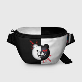 Поясная сумка 3D с принтом monokuma и епи в городе Новоалтайск, 100% полиэстер | плотная ткань, ремень с регулируемой длиной, внутри несколько карманов для мелочей, основное отделение и карман с обратной стороны сумки застегиваются на молнию | anime | danganronpa | enoshima | junko | monokuma | аниме | джунко | игра | манга | медведь | монокума | робот медведь | эношима