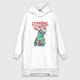 Платье-худи хлопок с принтом Cannibal Corpse | Труп Каннибала (Z) в городе Новоалтайск,  |  | cannibal | cannibal corpse | corpse | death metal | deathgrind | алекс уэбстер | брутальный дэт метал | дэт метал | дэтграйнд | пол мазуркевич | роб барретт | труп каннибала