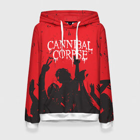 Женская толстовка 3D с принтом Cannibal Corpse | Труп Каннибала (Z) в городе Новоалтайск, 100% полиэстер  | двухслойный капюшон со шнурком для регулировки, мягкие манжеты на рукавах и по низу толстовки, спереди карман-кенгуру с мягким внутренним слоем. | cannibal | cannibal corpse | corpse | death metal | deathgrind | алекс уэбстер | брутальный дэт метал | дэт метал | дэтграйнд | пол мазуркевич | роб барретт | труп каннибала