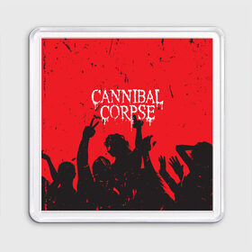 Магнит 55*55 с принтом Cannibal Corpse | Труп Каннибала (Z) в городе Новоалтайск, Пластик | Размер: 65*65 мм; Размер печати: 55*55 мм | Тематика изображения на принте: cannibal | cannibal corpse | corpse | death metal | deathgrind | алекс уэбстер | брутальный дэт метал | дэт метал | дэтграйнд | пол мазуркевич | роб барретт | труп каннибала