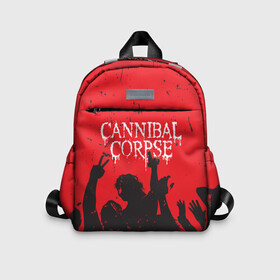 Детский рюкзак 3D с принтом Cannibal Corpse | Труп Каннибала (Z) в городе Новоалтайск, 100% полиэстер | лямки с регулируемой длиной, сверху петелька, чтобы рюкзак можно было повесить на вешалку. Основное отделение закрывается на молнию, как и внешний карман. Внутри дополнительный карман. По бокам два дополнительных кармашка | Тематика изображения на принте: cannibal | cannibal corpse | corpse | death metal | deathgrind | алекс уэбстер | брутальный дэт метал | дэт метал | дэтграйнд | пол мазуркевич | роб барретт | труп каннибала