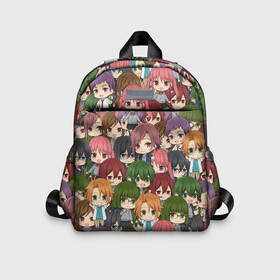 Детский рюкзак 3D с принтом Horimiya Chibi в городе Новоалтайск, 100% полиэстер | лямки с регулируемой длиной, сверху петелька, чтобы рюкзак можно было повесить на вешалку. Основное отделение закрывается на молнию, как и внешний карман. Внутри дополнительный карман. По бокам два дополнительных кармашка | anime | horimiya анимэ | аниме | изуми | кёко | комедия | мия | миямура | миямура кун | повседневность | романтика | рэми | сакура | сёнэн | тору | хори | хори сан | хоримия | школа | юки