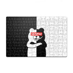Пазл магнитный 126 элементов с принтом MONOKUMA | МОНОКУМА в городе Новоалтайск, полимерный материал с магнитным слоем | 126 деталей, размер изделия —  180*270 мм | anime | bear | black  white | danganronpa | kurokuma | monodam | monokuma | monomi | monotaro | rabbit | school | shirokuma | аниме | главарь | мoноми | монокума | черно белый | школа