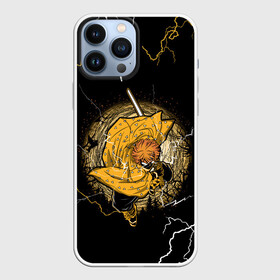Чехол для iPhone 13 Pro Max с принтом ЗЕНИЦУ | ZENITSU | КЛИНОК РАССЕКАЮЩИЙ ДЕМОНОВ в городе Новоалтайск,  |  | Тематика изображения на принте: demon slayer | giuy tomioka | kimetsu no yaiba | nezuko | shinobu | slayer | tanjiro | zenitsu | гию томиока | зенитсу | зенитцу | иноске хашибира | клинок рассекающий демонов | незуко | танджиро | шинобу кочо