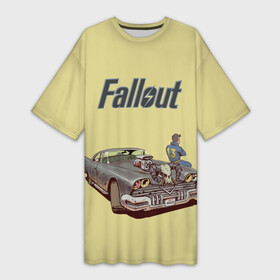 Платье-футболка 3D с принтом Убежище 13 в городе Новоалтайск,  |  | 76 | bethesda | fallout | new vegas | бесезда | бетезда | нью вегас | ньюк кола | нюка кола | пост апокалипсис | постапокалипсис | фаллаут
