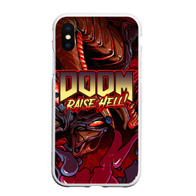 Чехол для iPhone XS Max матовый с принтом DOOM Eternal в городе Новоалтайск, Силикон | Область печати: задняя сторона чехла, без боковых панелей | doom | doom eternal | part two | the ancient gods | дум | игры | монстры