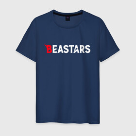 Мужская футболка хлопок с принтом BEASTARS LOGO ЛОГО в городе Новоалтайск, 100% хлопок | прямой крой, круглый вырез горловины, длина до линии бедер, слегка спущенное плечо. | anime | beastar | beastars | beastats | bestars | juno | wolf | аниме | волк | выдающиеся звери | выдающийся зверь | зверь | легоси | легоши