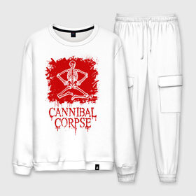 Мужской костюм хлопок с принтом Cannibal Corpse | Труп Каннибала (Z) в городе Новоалтайск, 100% хлопок | на свитшоте круглая горловина, мягкая резинка по низу. Брюки заужены к низу, на них два вида карманов: два “обычных” по бокам и два объемных, с клапанами, расположенные ниже линии бедра. Брюки с мягкой трикотажной резинкой на поясе и по низу штанин. В поясе для дополнительного комфорта — широкие завязки | blood | cannibal | cannibal corpse | corpse | death metal | deathgrind | алекс уэбстер | брутальный дэт метал | дэт метал | дэтграйнд | кровь | пол мазуркевич | роб барретт | скелет | труп каннибала